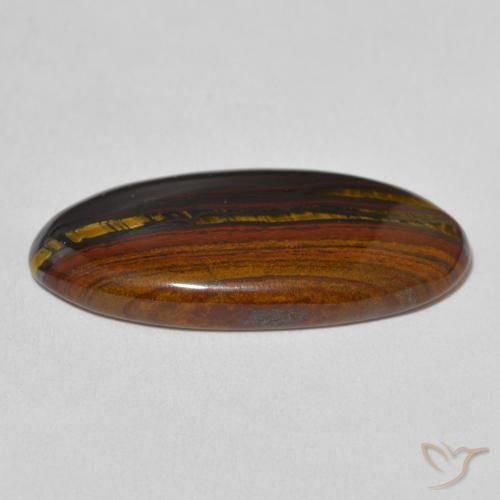 Matrice di occhio di tigre Multicolore naturale da 19.61 ct, Ovale, Opaco