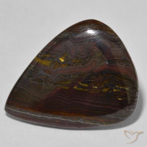 Matrice di occhio di tigre Multicolore naturale da 22.93 ct, Forma a pera, Opaco