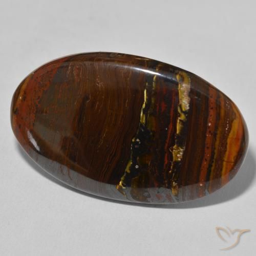 Matrice di occhio di tigre Multicolore naturale da 55.70 ct, Ovale, Opaco