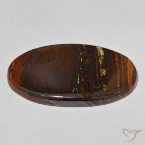 Matrice di occhio di tigre Multicolore naturale da 55.70 ct, Ovale, Opaco