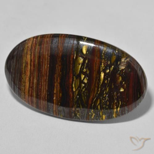 Matrice di occhio di tigre Multicolore naturale da 50.94 ct, Ovale, Opaco