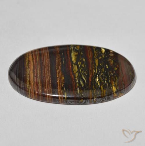 Matrice di occhio di tigre Multicolore naturale da 50.94 ct, Ovale, Opaco