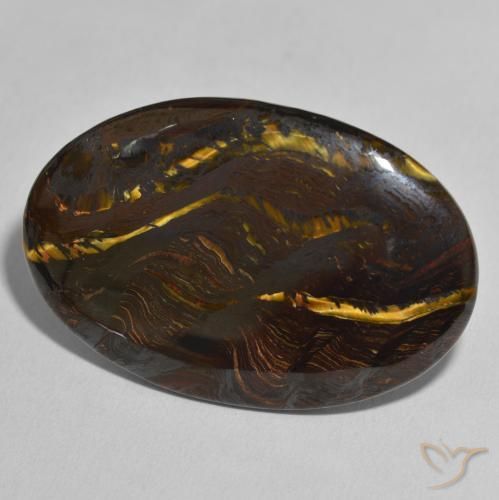 Matrice di occhio di tigre Multicolore naturale da 49.33 ct, Ovale, Opaco