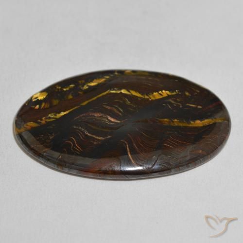 Matrice di occhio di tigre Multicolore naturale da 49.33 ct, Ovale, Opaco