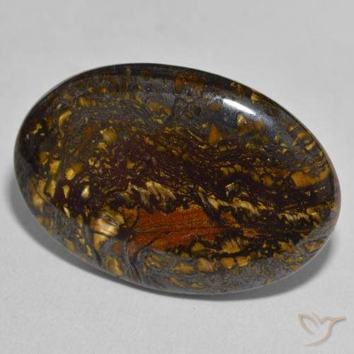 Matrice di occhio di tigre Multicolore naturale da 45.55 ct, Ovale, Opaco