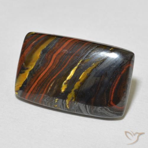 Matrice di occhio di tigre Multicolore naturale da 17.51 ct, Cuscino, Opaco