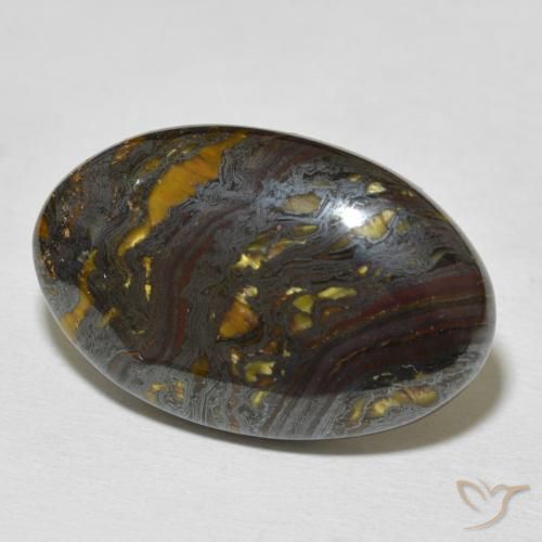 Matrice di occhio di tigre Multicolore naturale da 26.41 ct, Ovale, Opaco