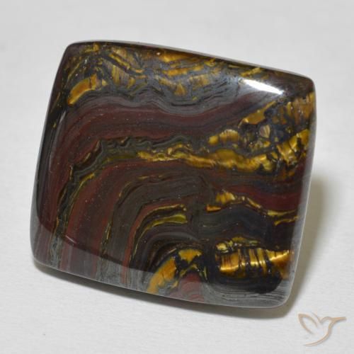 Matrice di occhio di tigre Multicolore naturale da 31.44 ct, Cuscino, Opaco
