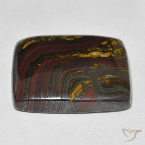 Matrice di occhio di tigre Multicolore naturale da 31.44 ct, Cuscino, Opaco