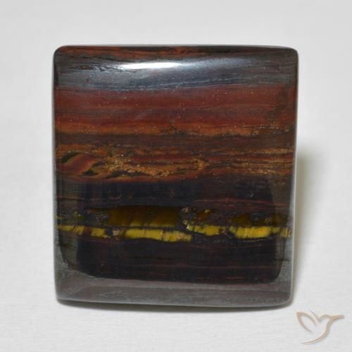 31.35ct Naturale Multicolore Matrice di occhio di tigre, Taglio a baguette, Opaco
