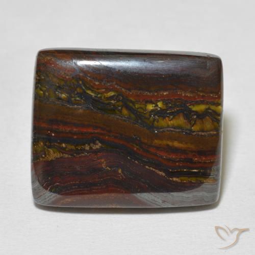 26.36ct Naturale Multicolore Matrice di occhio di tigre, Taglio a baguette, Opaco