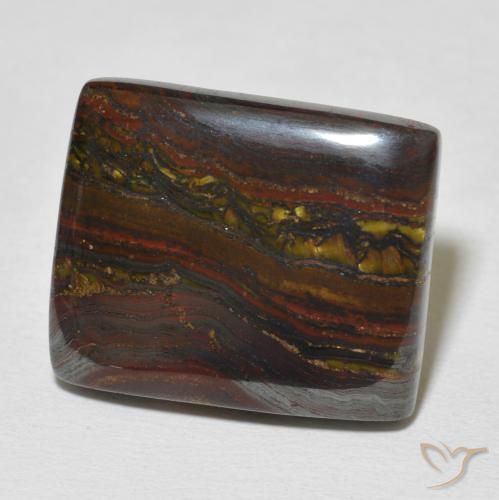 Matrice di occhio di tigre Multicolore naturale da 26.36 ct, Taglio a baguette, Opaco