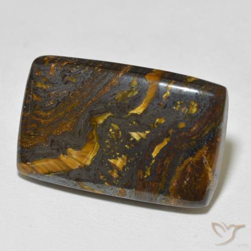 Matrice di occhio di tigre Multicolore naturale da 34.70 ct, Cuscino, Opaco
