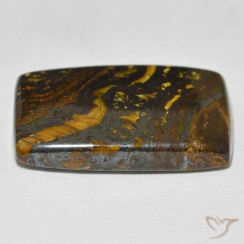 Matrice di occhio di tigre Multicolore naturale da 34.70 ct, Cuscino, Opaco
