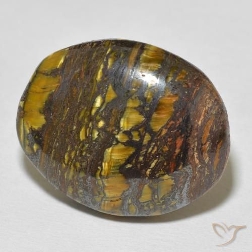 Matrice di occhio di tigre Multicolore naturale da 36.37 ct, Ovale, Opaco