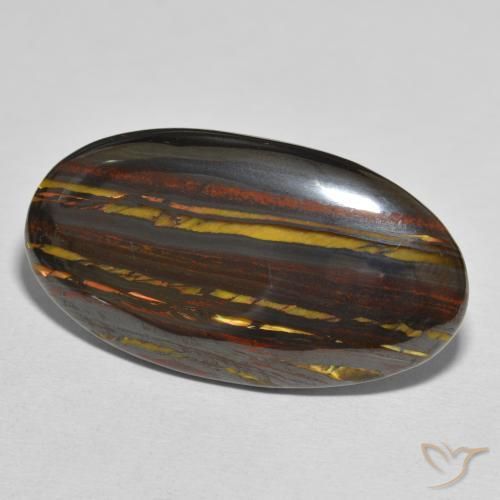 Matrice di occhio di tigre Multicolore naturale da 40.26 ct, Ovale, Opaco