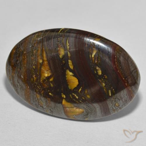 Matrice di occhio di tigre Multicolore naturale da 44.82 ct, Ovale, Opaco