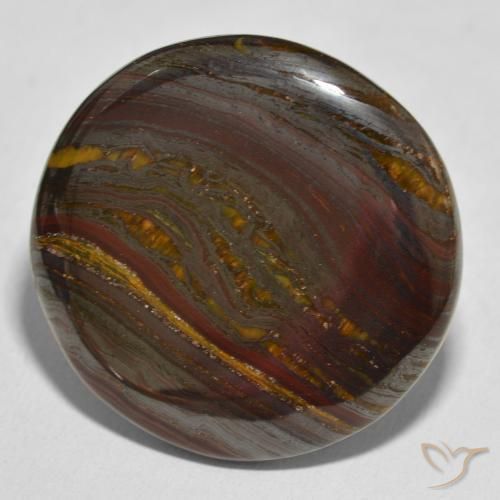 Matrice di occhio di tigre Multicolore naturale da 48.13 ct, Rotondo, Opaco