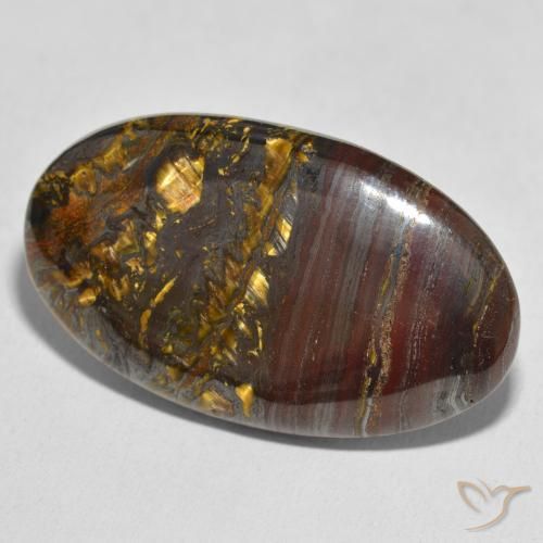 Matrice di occhio di tigre Multicolore naturale da 48.77 ct, Ovale, Opaco
