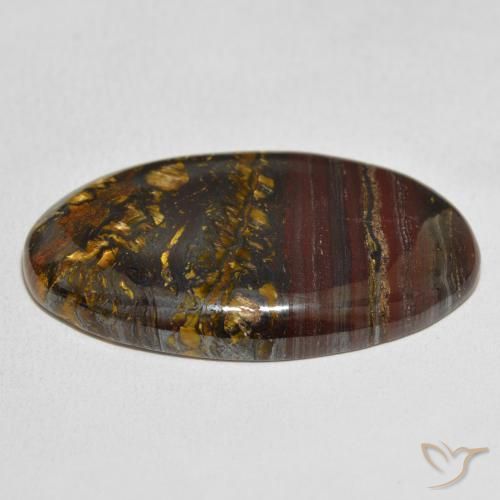 Matrice di occhio di tigre Multicolore naturale da 48.77 ct, Ovale, Opaco