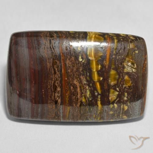 48.44ct Naturale Multicolore Matrice di occhio di tigre, Cuscino, Opaco