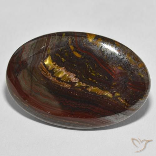 Matrice di occhio di tigre Multicolore naturale da 49.04 ct, Ovale, Opaco