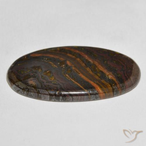 Matrice di occhio di tigre Multicolore naturale da 49.22 ct, Ovale, Opaco