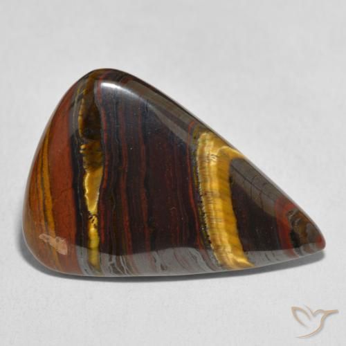 Matrice di occhio di tigre Multicolore naturale da 25.07 ct, Forma a pera, Opaco