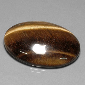 Tiger's eye naturale marrone da 78,03 ct, taglio ovale, opaco