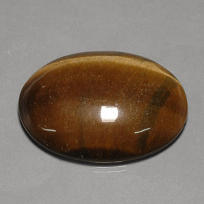 Tiger's eye naturale marrone da 75,77 ct, taglio ovale, opaco