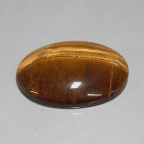 Tiger's eye naturale marrone da 78,13 ct, taglio ovale, opaco
