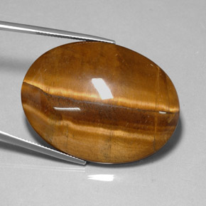 Tiger's eye naturale marrone da 78,13 ct, taglio ovale, opaco