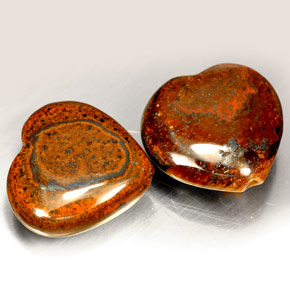 Gemme di Occhio di tigre Multicolore naturale da  ct, A forma di cuore, Opaco