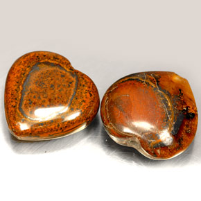 Gemme di Occhio di tigre Multicolore naturale da  ct, A forma di cuore, Opaco