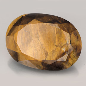 Tiger's eye naturale marrone da 23,17 ct, taglio ovale, opaco