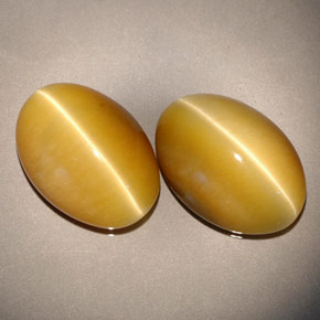 Tiger's eye naturale giallo da  ct, taglio ovale, opaco