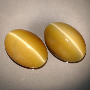 Tiger's eye naturale giallo da  ct, taglio ovale, opaco