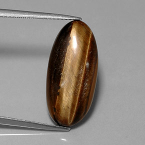 Occhio di tigre Oro Marrone naturale da 10.15 ct, Taglio ovale, Opaco