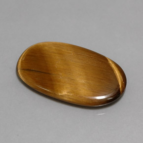 Tiger's eye naturale marrone da 10,07 ct, taglio ovale, opaco