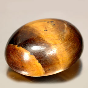 Occhio di tigre Oro Marrone naturale da 24.55 ct, Taglio ovale, Opaco