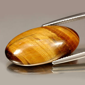 Occhio di tigre Oro Marrone naturale da 14.67 ct, Taglio ovale, Opaco