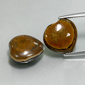 Gemme di Occhio di tigre Multicolore naturale da  ct, A forma di cuore, Opaco