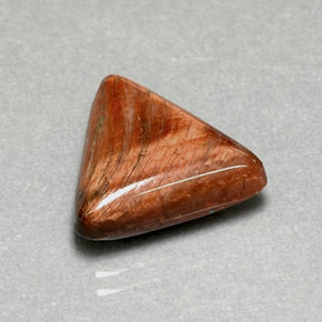 Tiger's eye naturale marrone da 7,11 ct, trillion, opaco