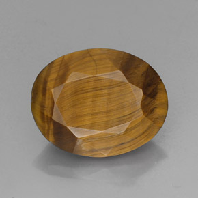 Tiger's eye naturale marrone da 14,10 ct, taglio ovale, opaco