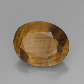 Tiger's eye naturale marrone da 14,10 ct, taglio ovale, opaco