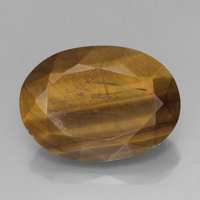 Tiger's eye naturale marrone da 18,43 ct, taglio ovale, opaco