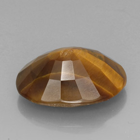 Tiger's eye naturale marrone da 18,43 ct, taglio ovale, opaco