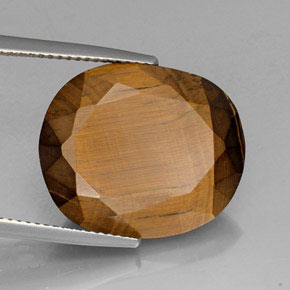 Occhio di tigre Oro Marrone naturale da 16.49 ct, Taglio ovale, Opaco