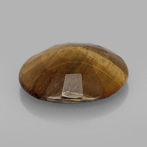 Occhio di tigre Oro Marrone naturale da 16.94 ct, Taglio ovale, Opaco