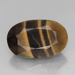 Tiger's eye naturale multicolore da 13,19 ct, taglio ovale, opaco